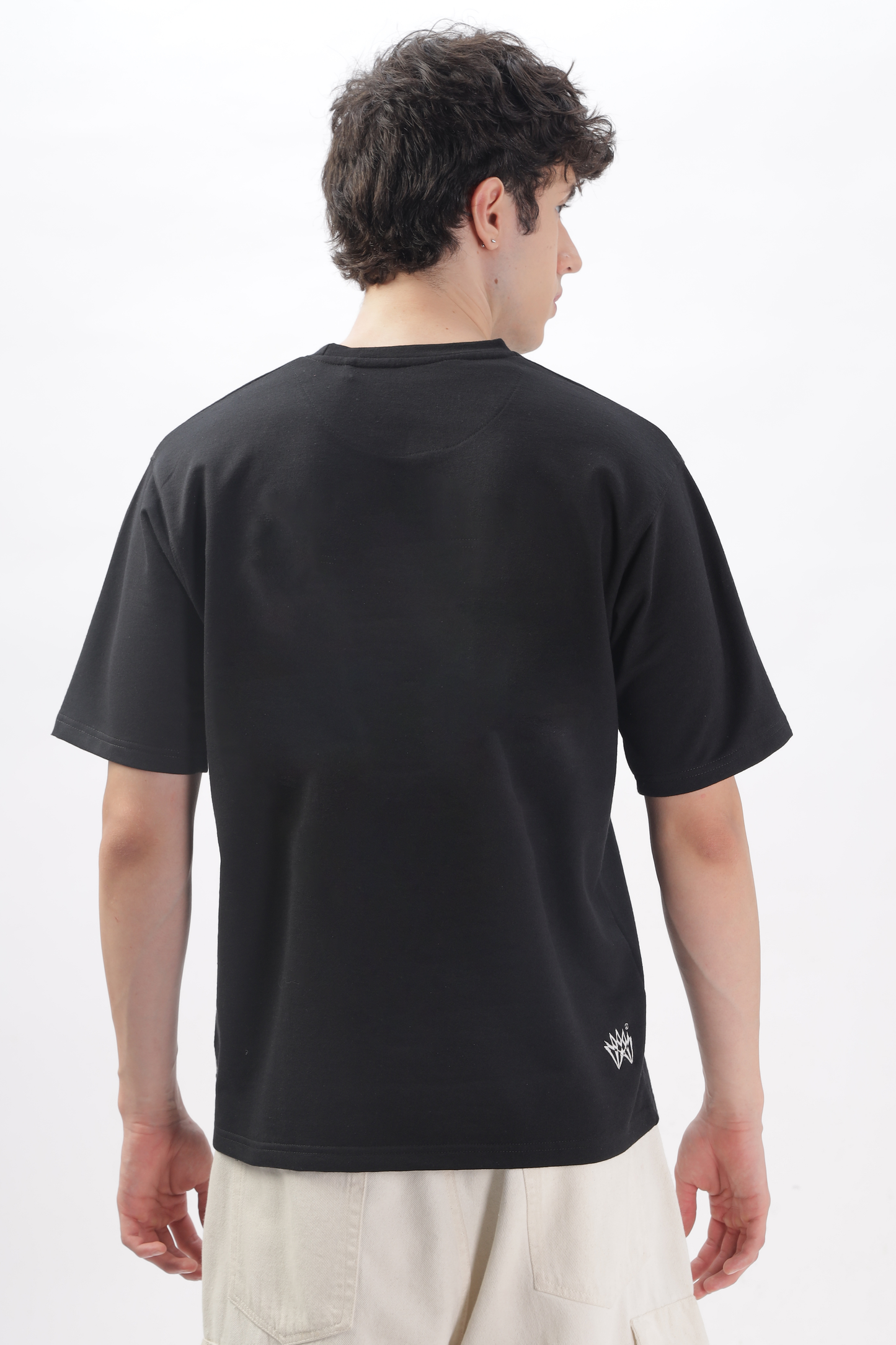 BLACK Plain Oversized Basic T-shirt