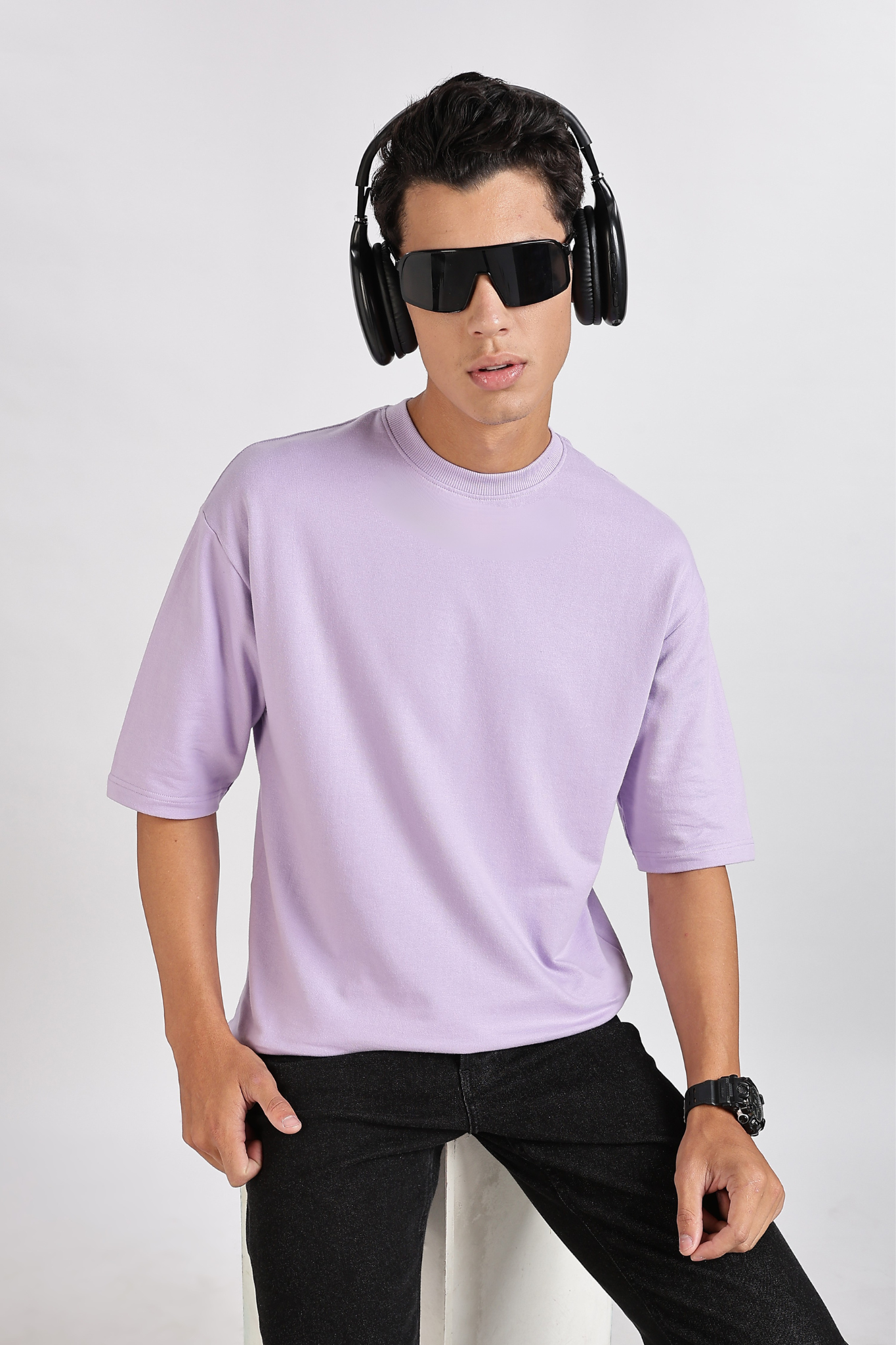 Lavender Basic Oversize T-Shirt