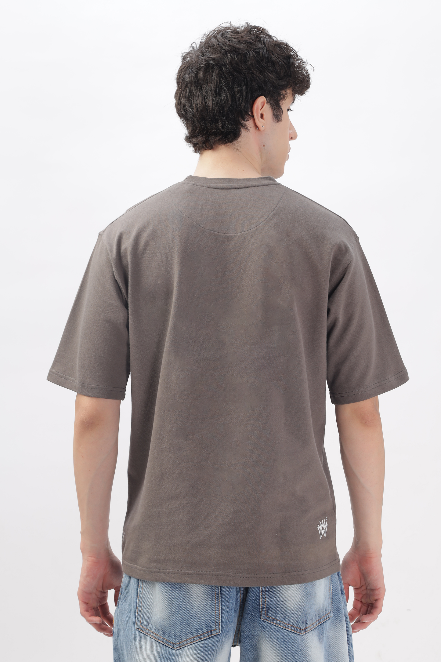 STREET GREY Plain Oversized Basic T-shirt