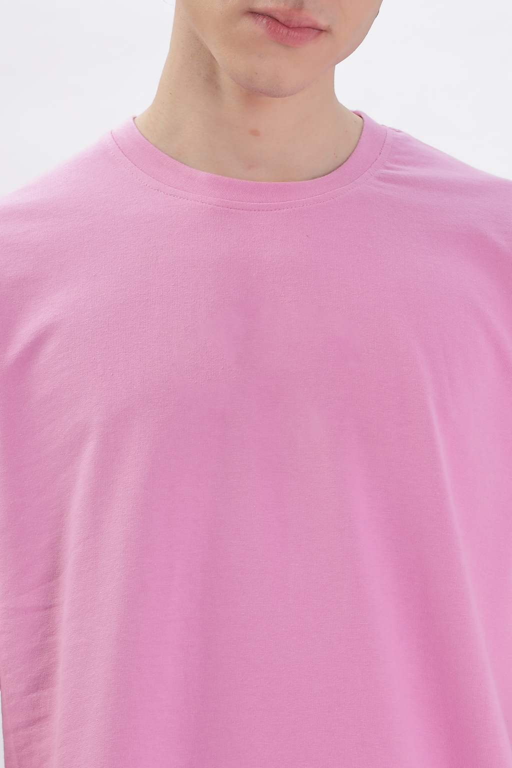 LIGHT PINK Plain Oversized Basic T-shirt