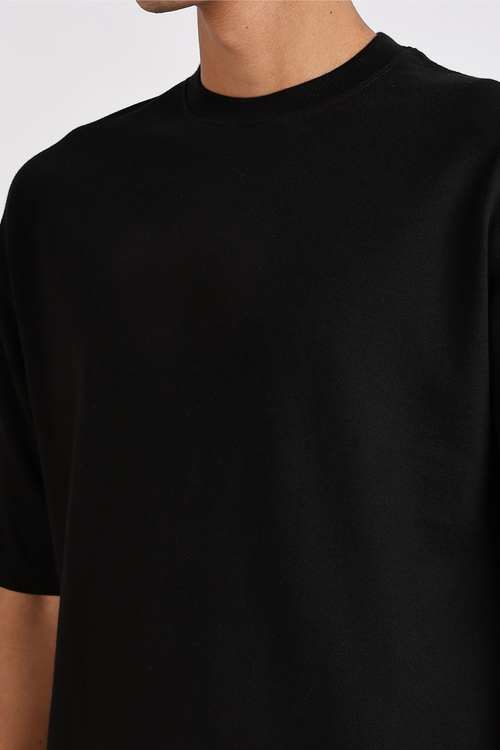 Black Basic Oversize T-Shirt