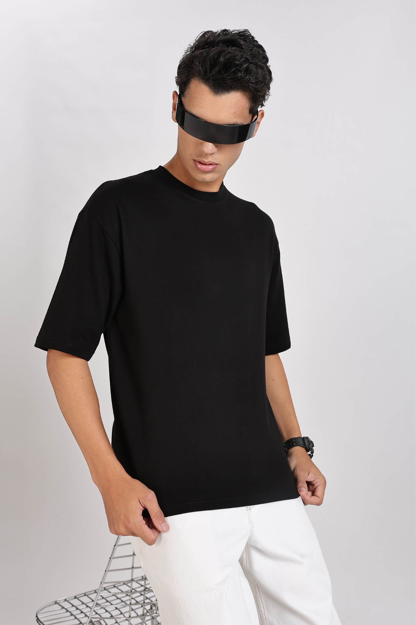 Black Basic Oversize T-Shirt