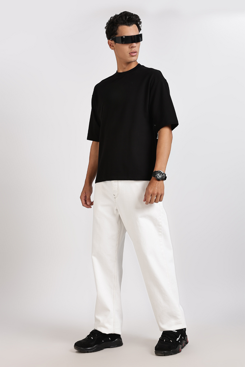 Black Basic Oversize T-Shirt