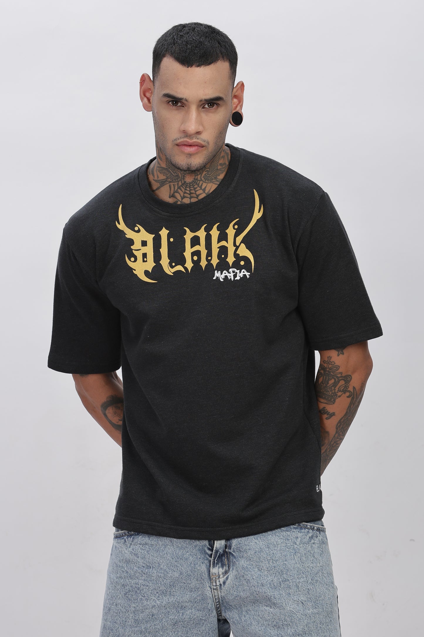 Mafia - Gold Simmer Print Oversized T-shirts