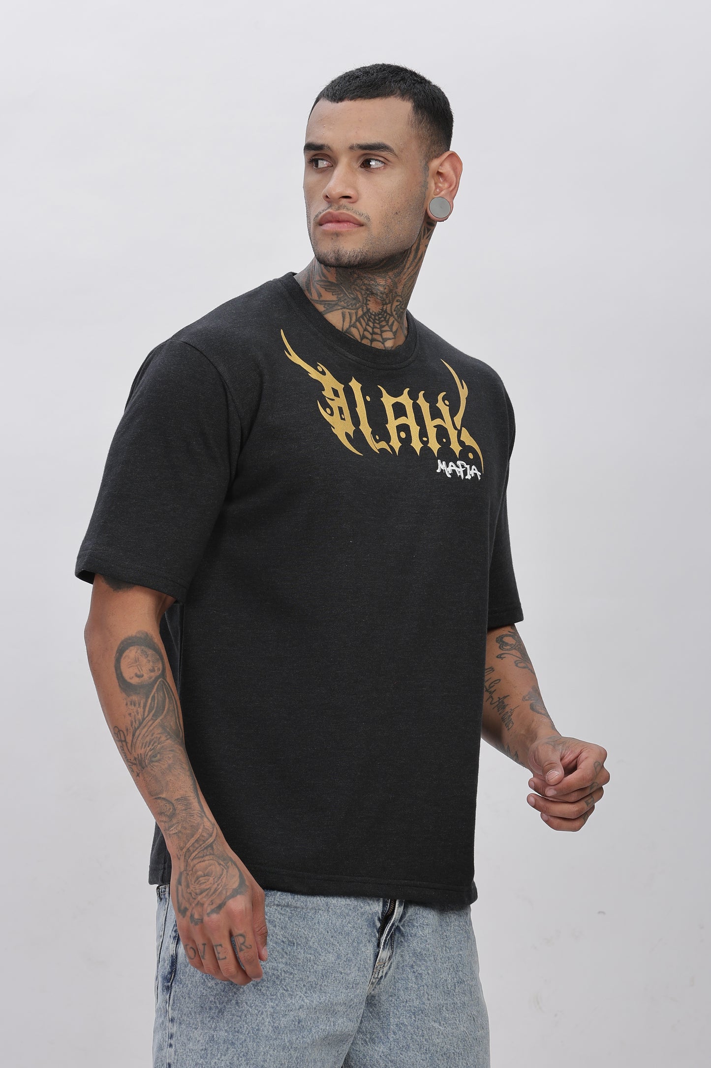 Mafia - Gold Simmer Print Oversized T-shirts