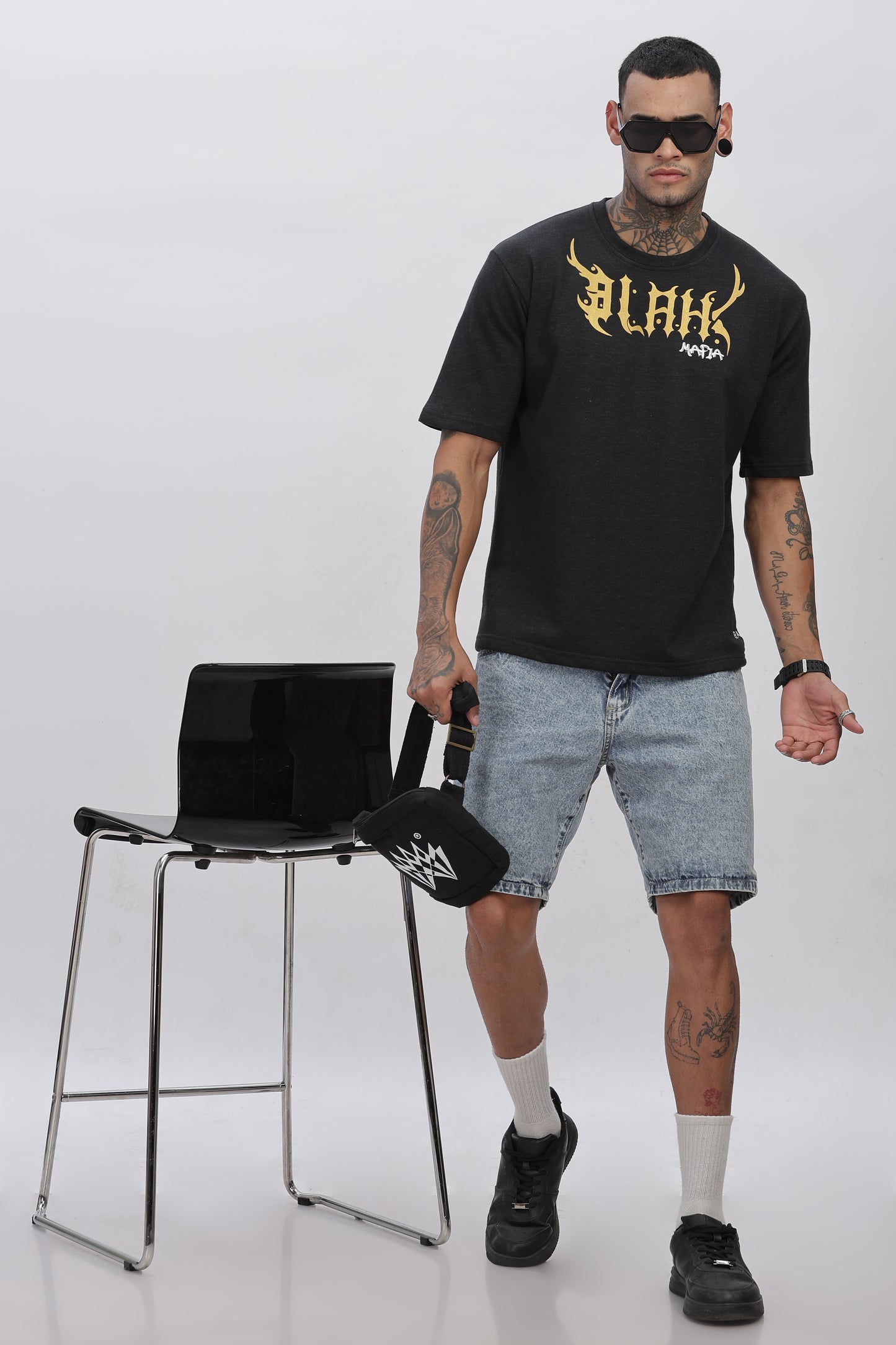 Mafia - Gold Simmer Print Oversized T-shirts