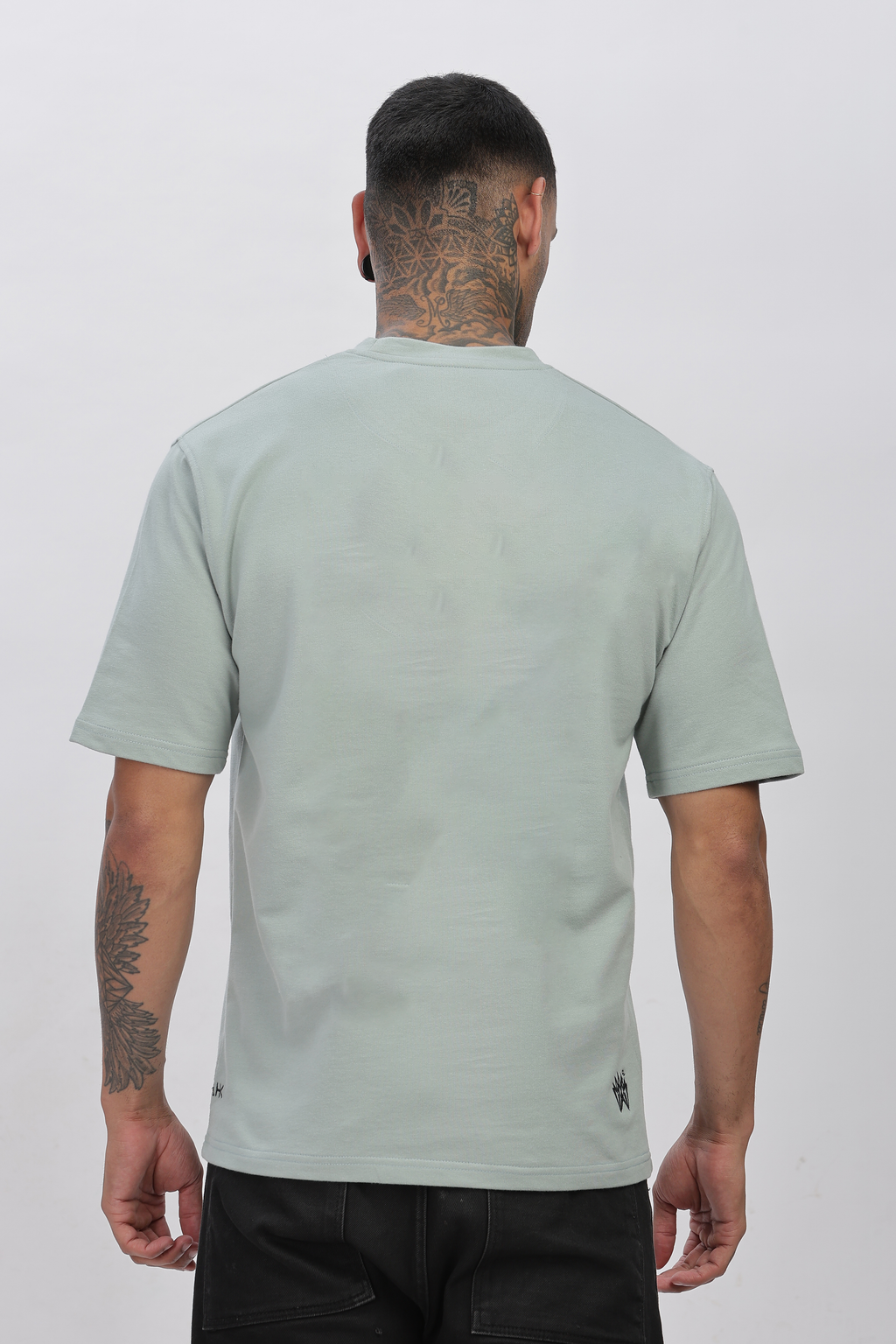 DARK BLUE SURF Plain Oversized Basic T-shirt
