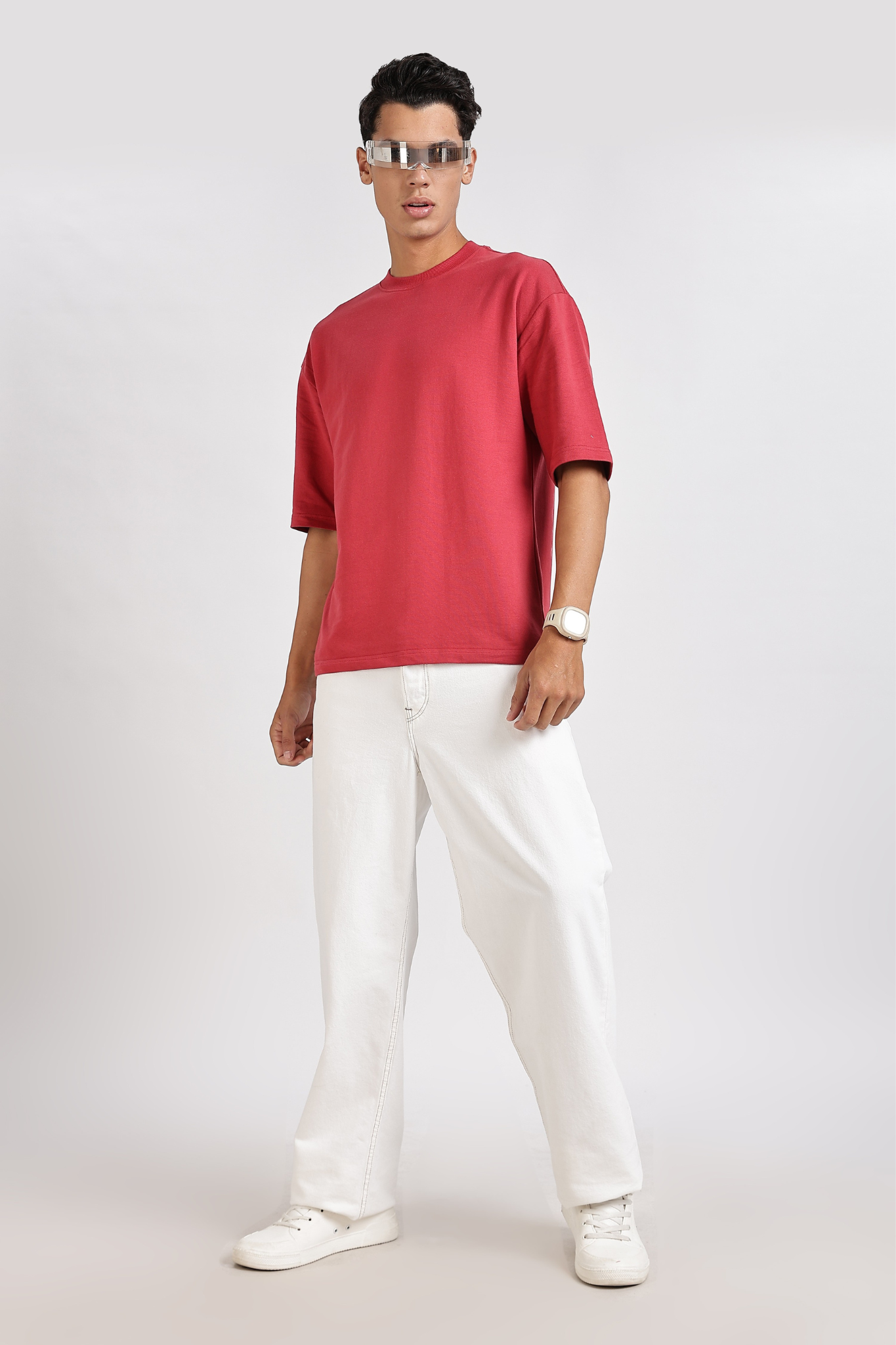 Maroon Basic Oversize T-Shirt