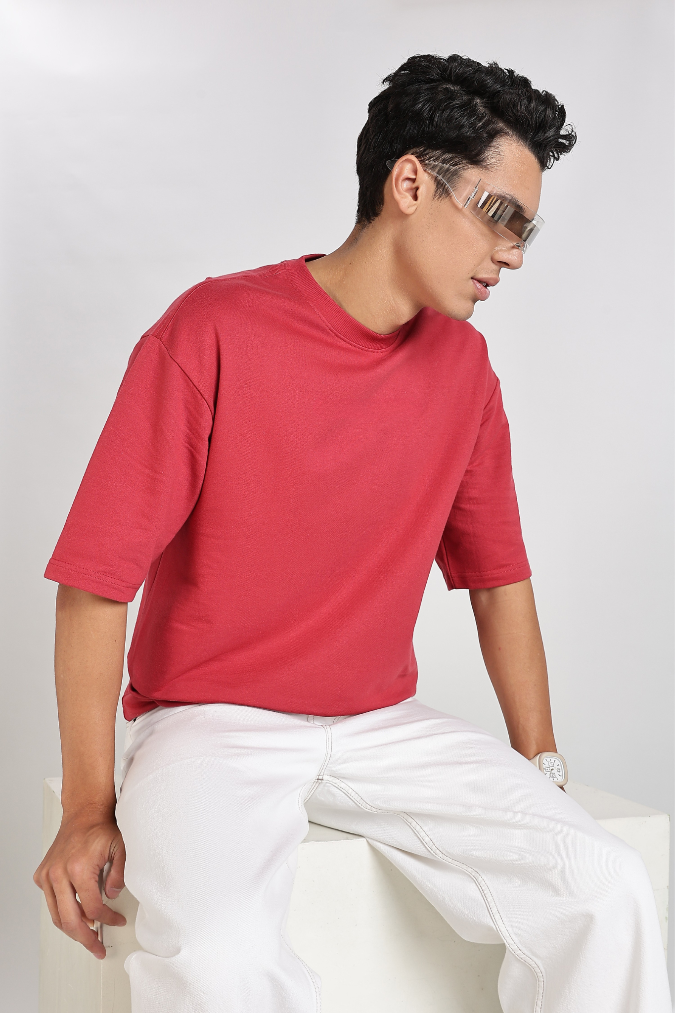 Maroon Basic Oversize T-Shirt